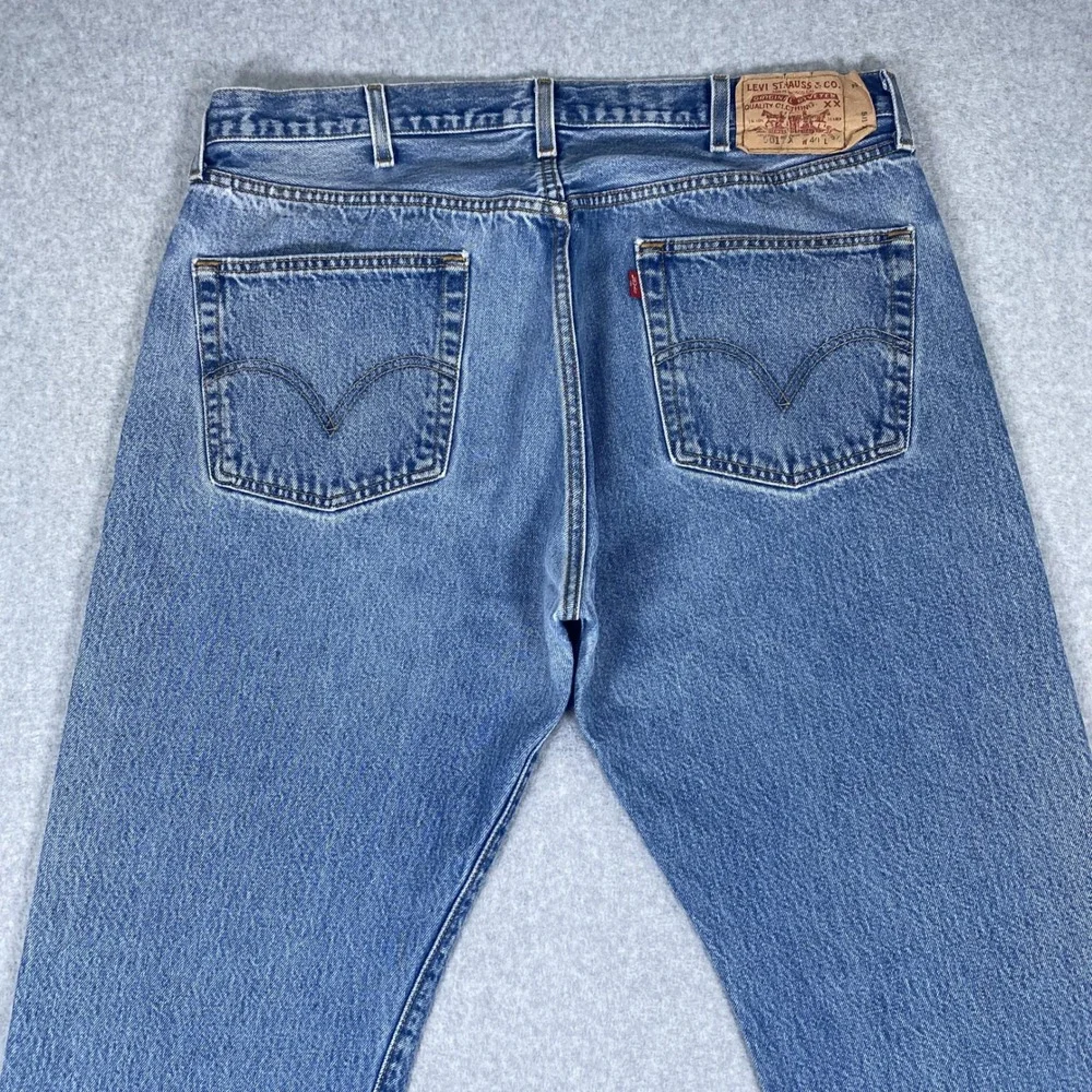 Vintage Levi's 501XX Jeans Mens 40X34 (40X30 Actual) Straight Leg Button Fly